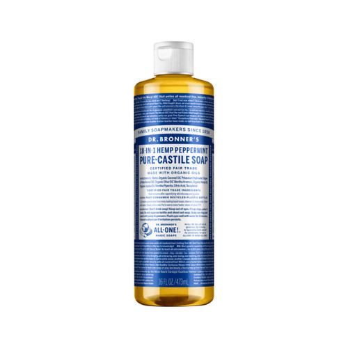 Dr Bronners Pure Castile Liquid Soap Peppermint 473ml