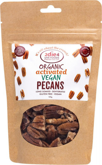 2Die4 Live Foods Organic Vegan Pecans 120g