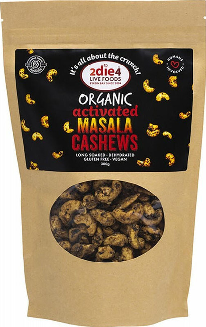 2Die4 Live Foods Organic Masala Cashews 300g by 2Die4 Live Foods