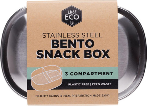 Ever Eco Stainless Steel Snack Box 3 Compartments
