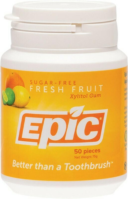 Epic Dental Epic Chewing Gum Fresh Fruit 50 Pieces