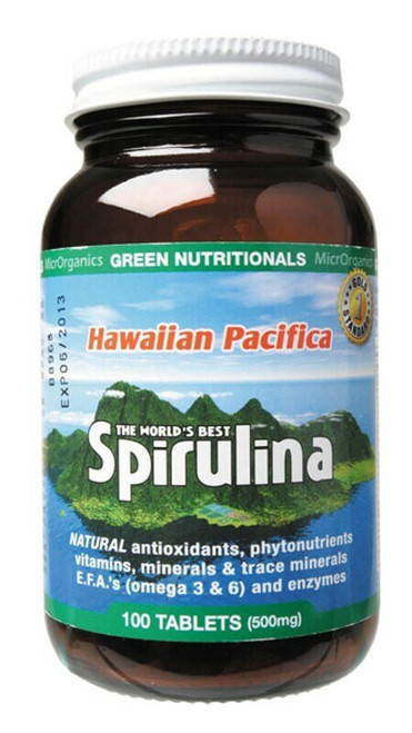 Green Nutritionals Spirulina Tablets 100 Tablets