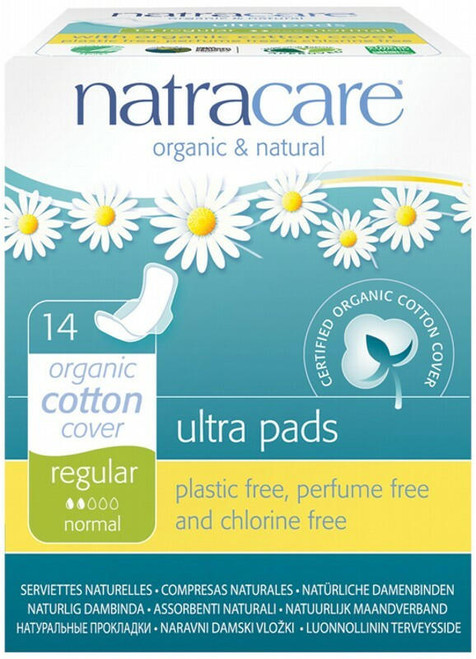 NatraCare Regular Ultra Wings Pads 14 Pads By Natracare