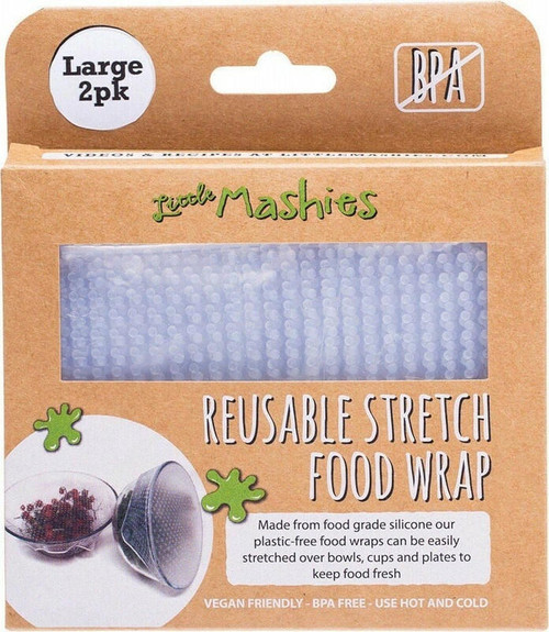 Little Mashies Little Mashes Reusable Stretch Silicone Food Wrap Large 25cm x 25cm x 2