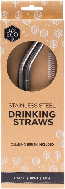 Primal Health Products Stainless Steel Straws x 2 Straws