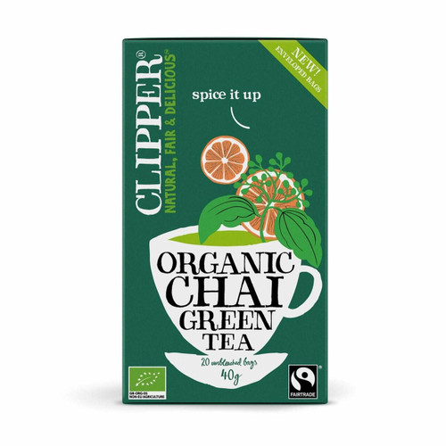 Clipper Green Tea Chai x 20 Tea Bags x 4 Packs