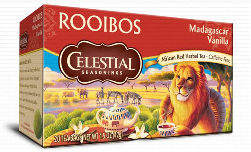 Celestial Tea Madagascar Vanilla Rooibos x 20 Tea Bags x 6