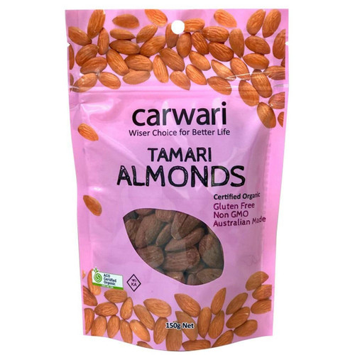 Carwari Organic Almonds Tamari 150g