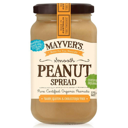 Mayvers Mayvers Peanut Butter Smooth Organic 375g x 6