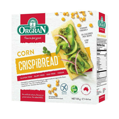 Orgran Gluten Free Crispibread Corn 125g x 6