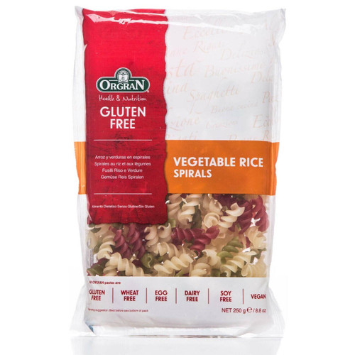 Orgran Gluten Free Spirals Vegetable Rice 250g x 7