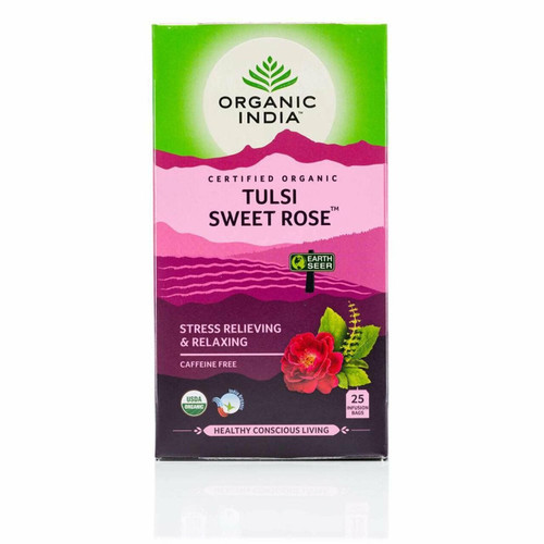 Organic India Tulsi Tea Sweet Rose x 25 Tea Bags