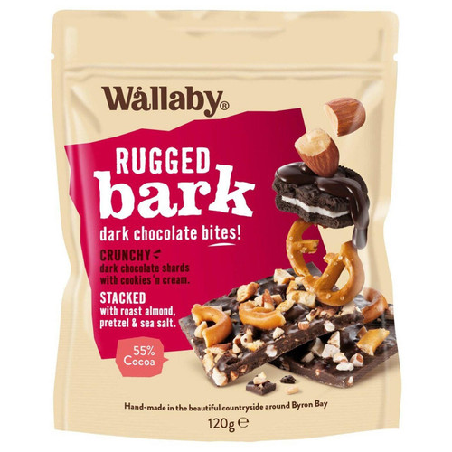 Wallaby Rugged Bark Chocolate Bites Pretzel 120g