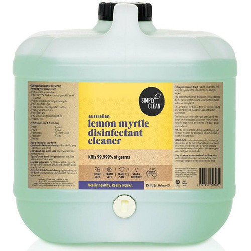 Simply Clean Lemon Myrtle Disinfect/Cleaner 15L