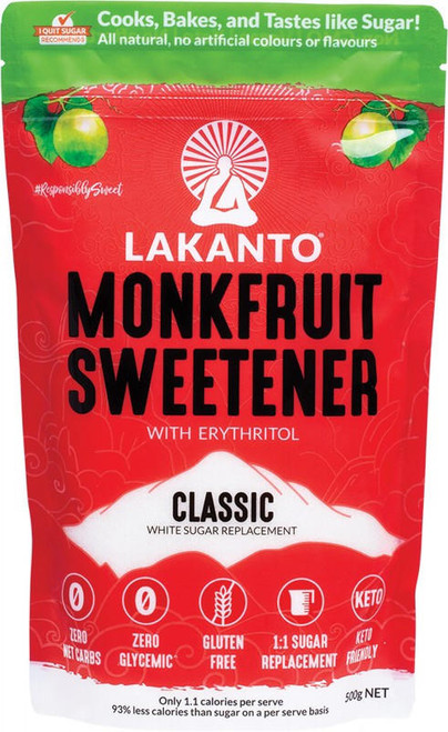 Lakanto Classic Monkfruit Sweetener White Sugar Replacement 500g