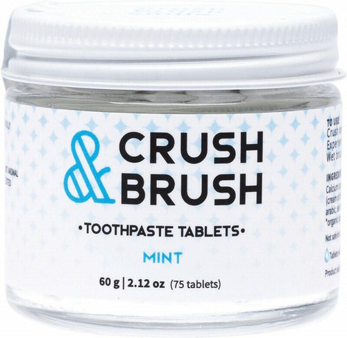 Nelson Naturals INC Crush and Brush Toothpaste Tablets Mint 60g