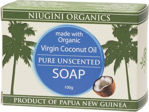 Niugini Organics Coconut Oil Soap Pure Unscented 100g