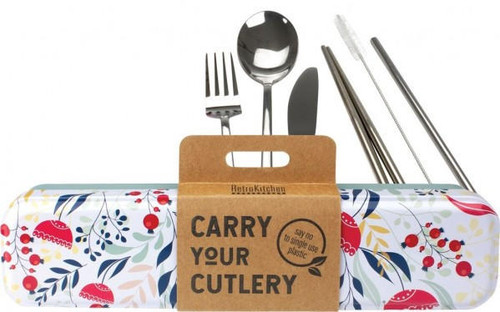 Retrokitchen Carry Your Cutlery Botanical Stainless Steel Cutlery Set x 1