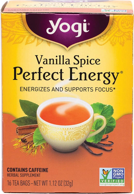 Yogi Tea Herbal Tea Bags Vanilla Spice Perfect Energy x 16