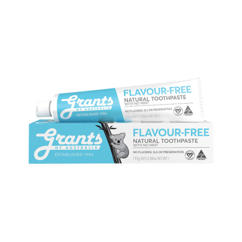 Grants Of Australia Grants Toothpaste Flavour Free with No Mint Fluoride Free 110g