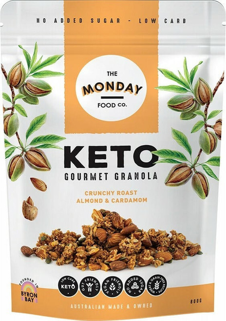 The Monday Food Co Keto Granola Crunchy Roast Almond and Cardamon 800g