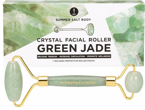 Summer Salt Body Crystal Facial Roller Green Jade