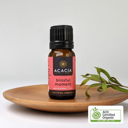 Acacia Aromatherapy Acacia Blissful Moment Certified Organic Essential Oil Blend 10mL