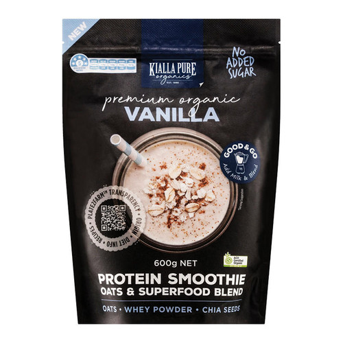 Kialla Pure Foods Organic Protein Smoothie Vanilla 600g