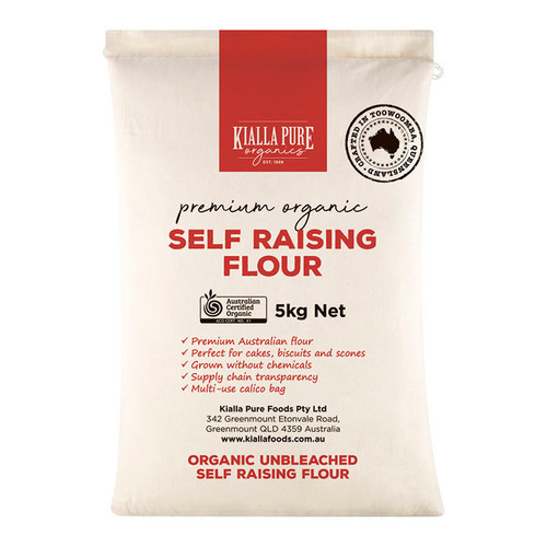Kialla Pure Foods Organic Unbleached Self Raising Flour 5kg