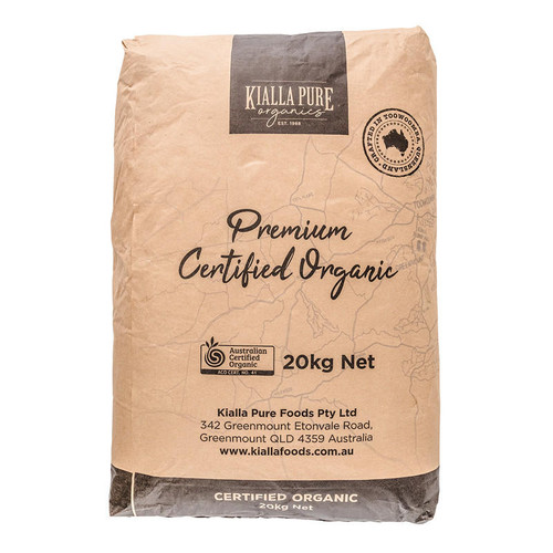 Kialla Pure Foods Organic Stoneground Wholegrain Self Raising Flour 20kg