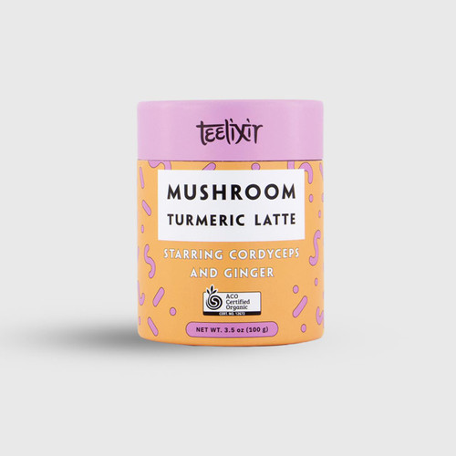  Teelixir Certified Organic Mushroom Turmeric Latte with Cordyceps 100g 