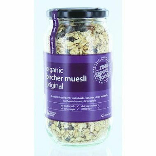 Real Good Food Muesli Bircher Organic Jar 525g Real Good Food