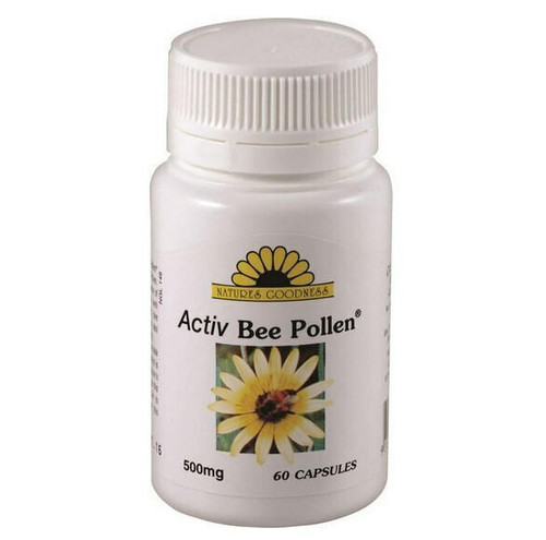 Natures Goodness Activ Bee Pollen 500mg 60c