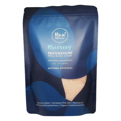 Raw Medicine Magnesium Wellness Soak Recovery Rest and Repair 500g