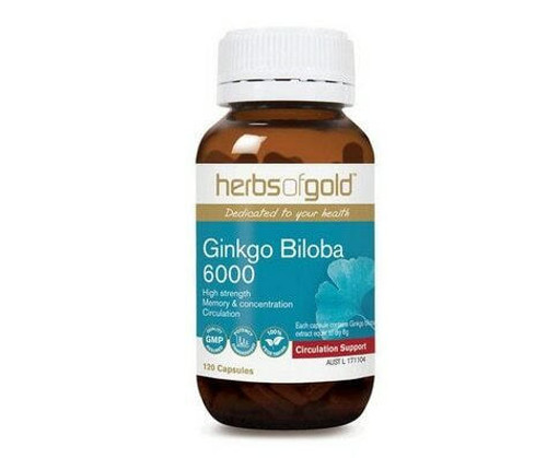 Herbs of Gold Ginkgo Biloba 6000 120vc