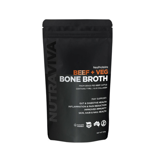 Nutraviva NutraViva NesProteins Bone Broth Beef Plus Veg 100g