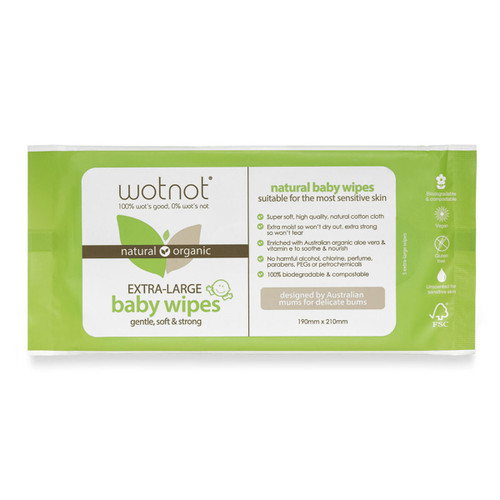 Wotnot 100percent Natural Baby Wipes x 5 Pack