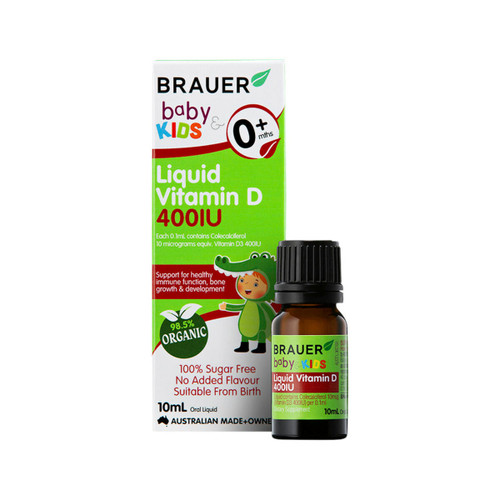 Brauer Baby and Kids Vitamin D 400IU Liquid 10ml
