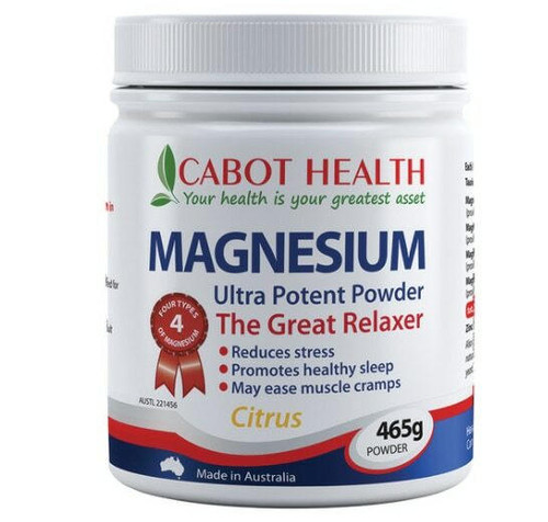 Cabot Health Magnesium Ultra Potent Citrus Powder 465g