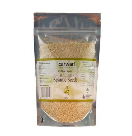 Carwari Organic Sesame Seeds White Hulled 200g