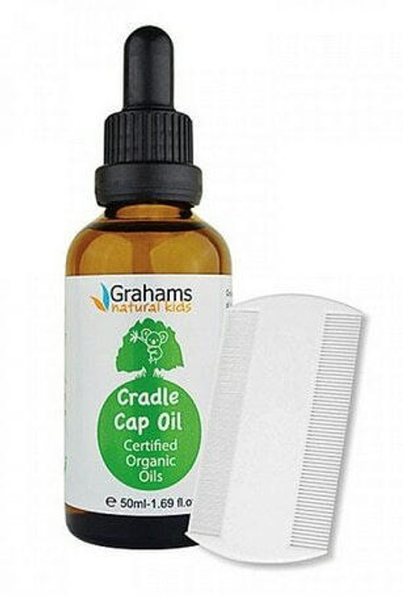 Grahams Natural Alternatives Grahams Natural Organic Cradle Cap Oil with Comb 50ml