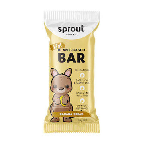 Sprout Organic Snack Bar Kids Plant Based Banana Bread 30g x 12