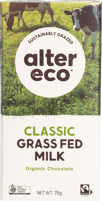  Alter Eco Chocolate (Organic) Classic Grass Fed Milk 12x75g 