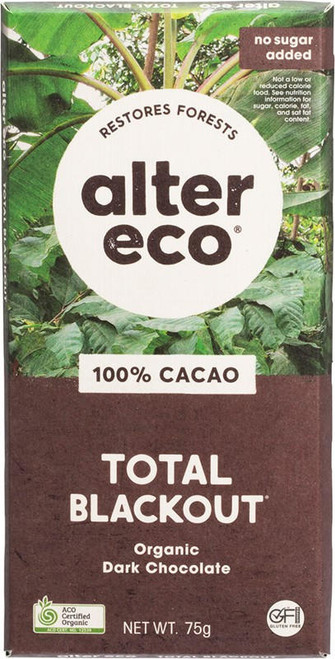  Alter Eco Chocolate (Organic) Dark Total Blackout 12x75g 