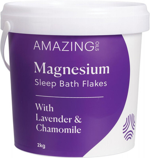  Amazing Oils Magnesium Sleep Bath Flakes Lavender & Chamomile 2kg 