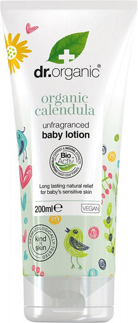  Dr Organic Unfragranced Baby Lotion Organic Calendula 200ml 