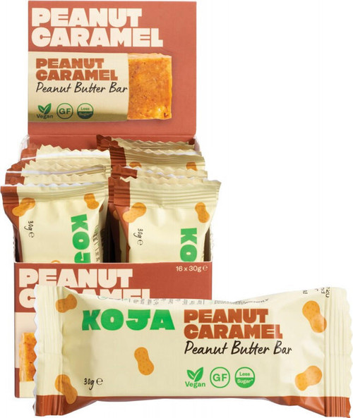  Koja Natural Peanut Butter Bars Peanut Caramel 16x30g 