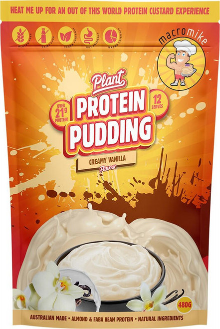  Macro Mike Plant Protein Pudding Creamy Vanilla 480g 