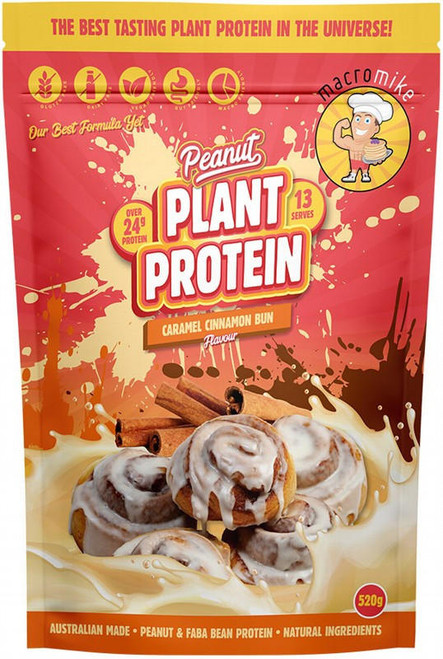  Macro Mike Peanut Plant Protein Caramel Cinnamon Bun 520g 