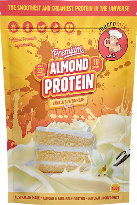  Macro Mike Premium Almond Protein Vanilla Buttercream 400g 